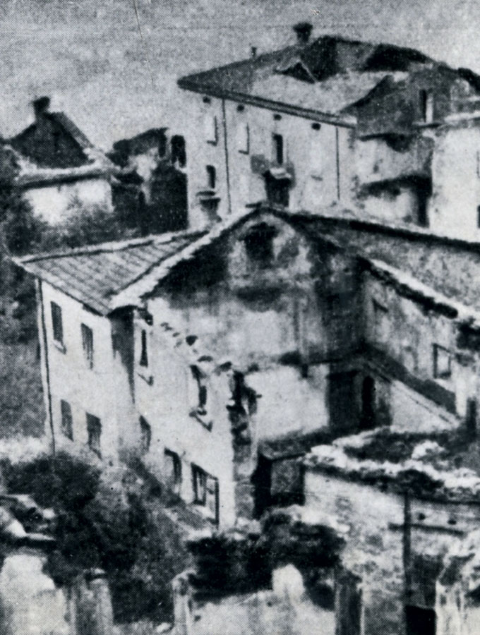 Toano nach den Zerstörungen durch Bombenangriffe, 1944